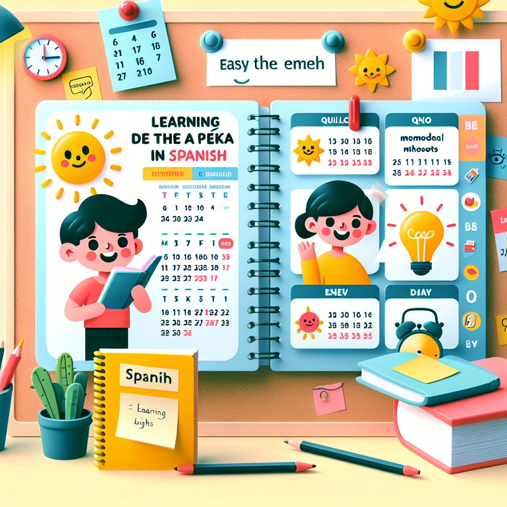 スペイン語曜日を楽しく覚える